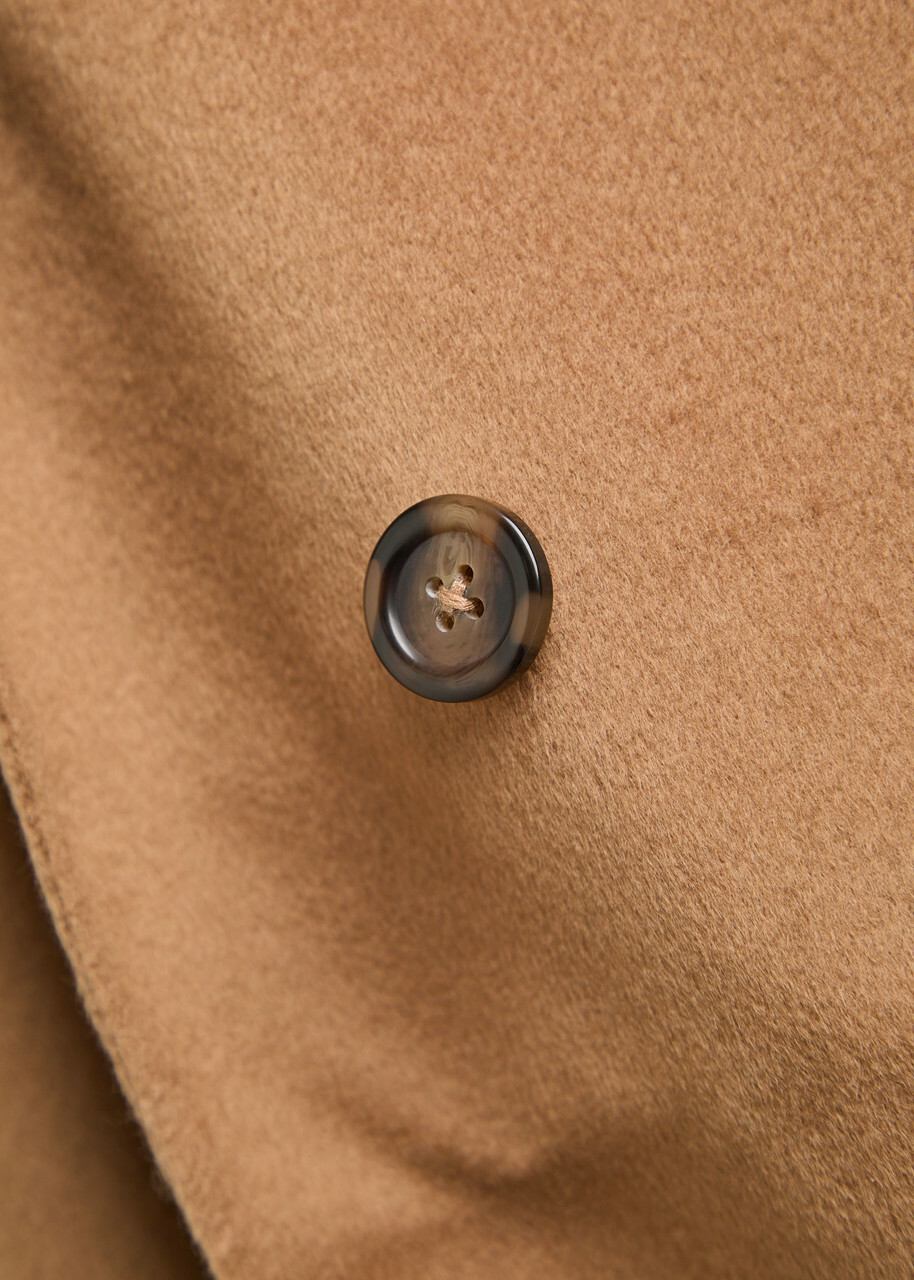 Anine Bing Dylan Belted Wool and Cashmere-blend Coat Brown