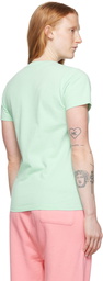 Maison Kitsuné Green Cotton T-Shirt