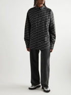 Balenciaga - Oversized Button-Down Collar Logo-Print Cotton-Poplin Shirt - Black