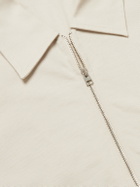 AGOLDE - Darius Cotton-Jersey Half-Zip Polo Shirt - Neutrals