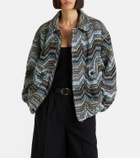 Missoni Zigzag oversized jacquard wool-blend jacket