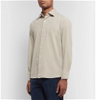 Caruso - Slim-Fit Cotton-Corduroy Shirt - Gray