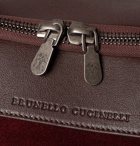 Brunello Cucinelli - Leather-Trimmed Suede Holdall - Men - Burgundy