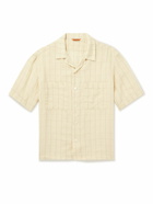 Barena - Camp-Collar Checked Linen-Blend Shirt - Neutrals