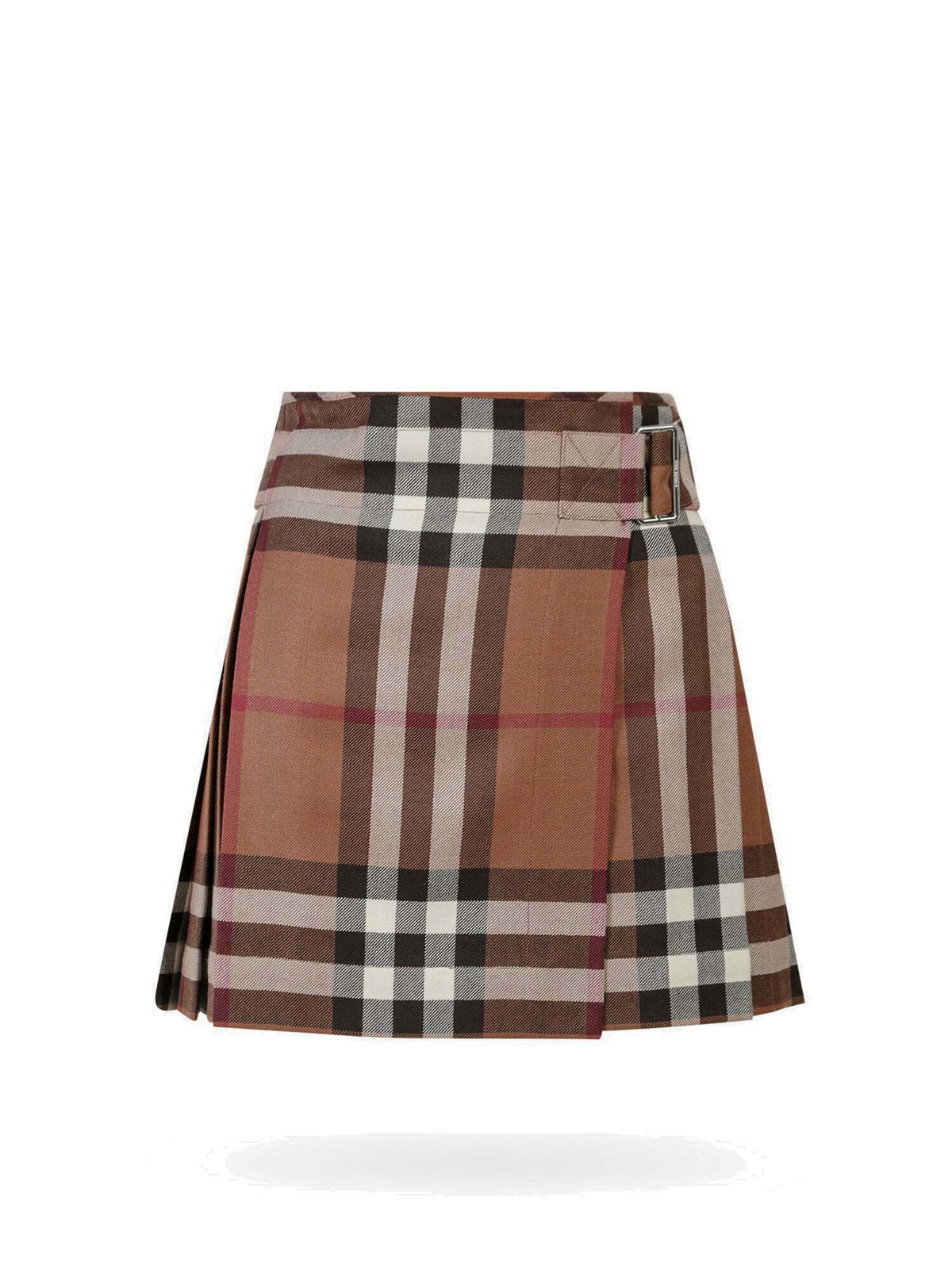 BURBERRY Wool silk Triangle skirt beige 38