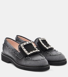 Roger Vivier Viv' Ranger embellished denim loafers