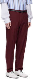 Dries Van Noten Burgundy Two-Button Suit