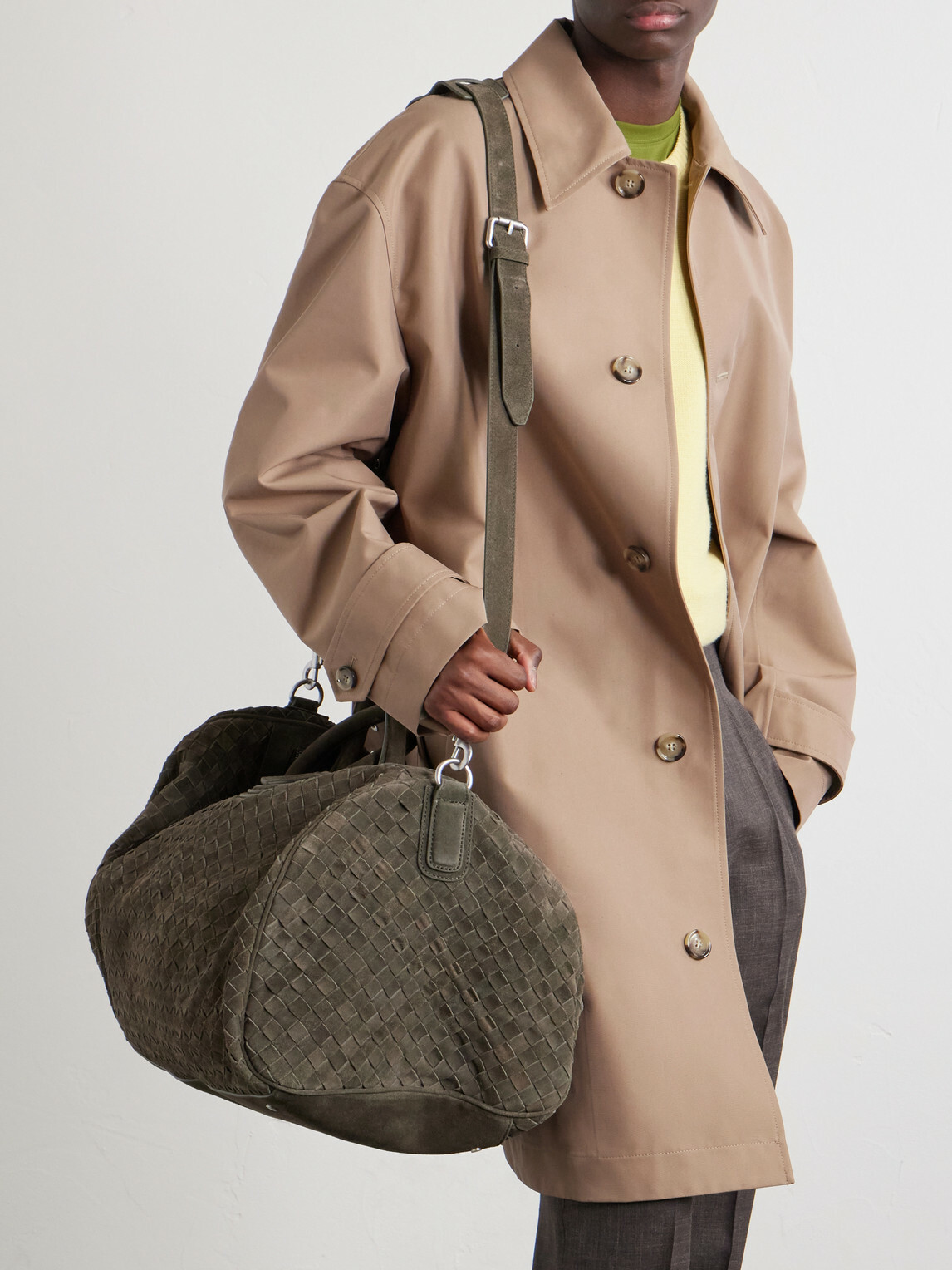 Officine Creative - Armor 01 Woven Suede Weekend Bag