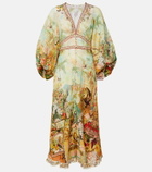 Camilla Printed linen maxi dress