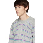 Noah NYC Grey Three Stripe Sweater