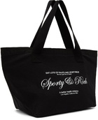 Sporty & Rich Black Script Logo Tote