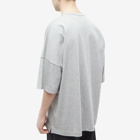 Alexander McQueen Men's Oversized Skull T-Shirt in Pale Grey/Black