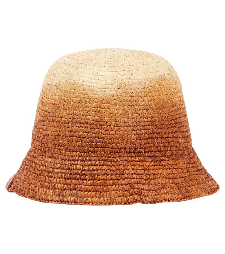 Photo: Staud Meyers ombré raffia bucket hat