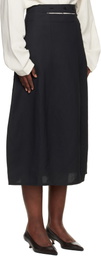 Studio Nicholson Black Orcha Midi Skirt
