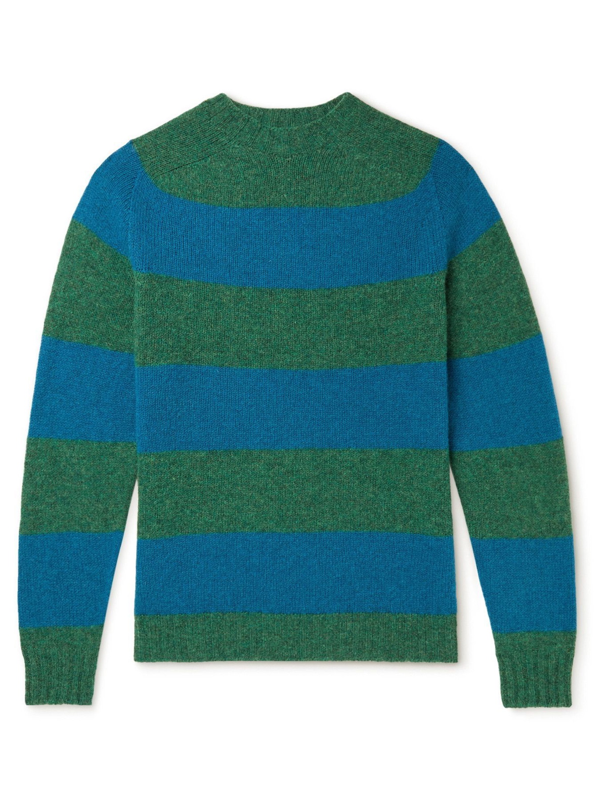 AIMÉ LEON DORE - Drake's Striped Wool Sweater - Green