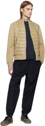 MACKAGE Beige Collin-R Nano Mixed Media Down Bomber Jacket