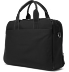 Hugo Boss - Meridian Full-Grain Leather-Trimmed Nylon Briefcase - Black