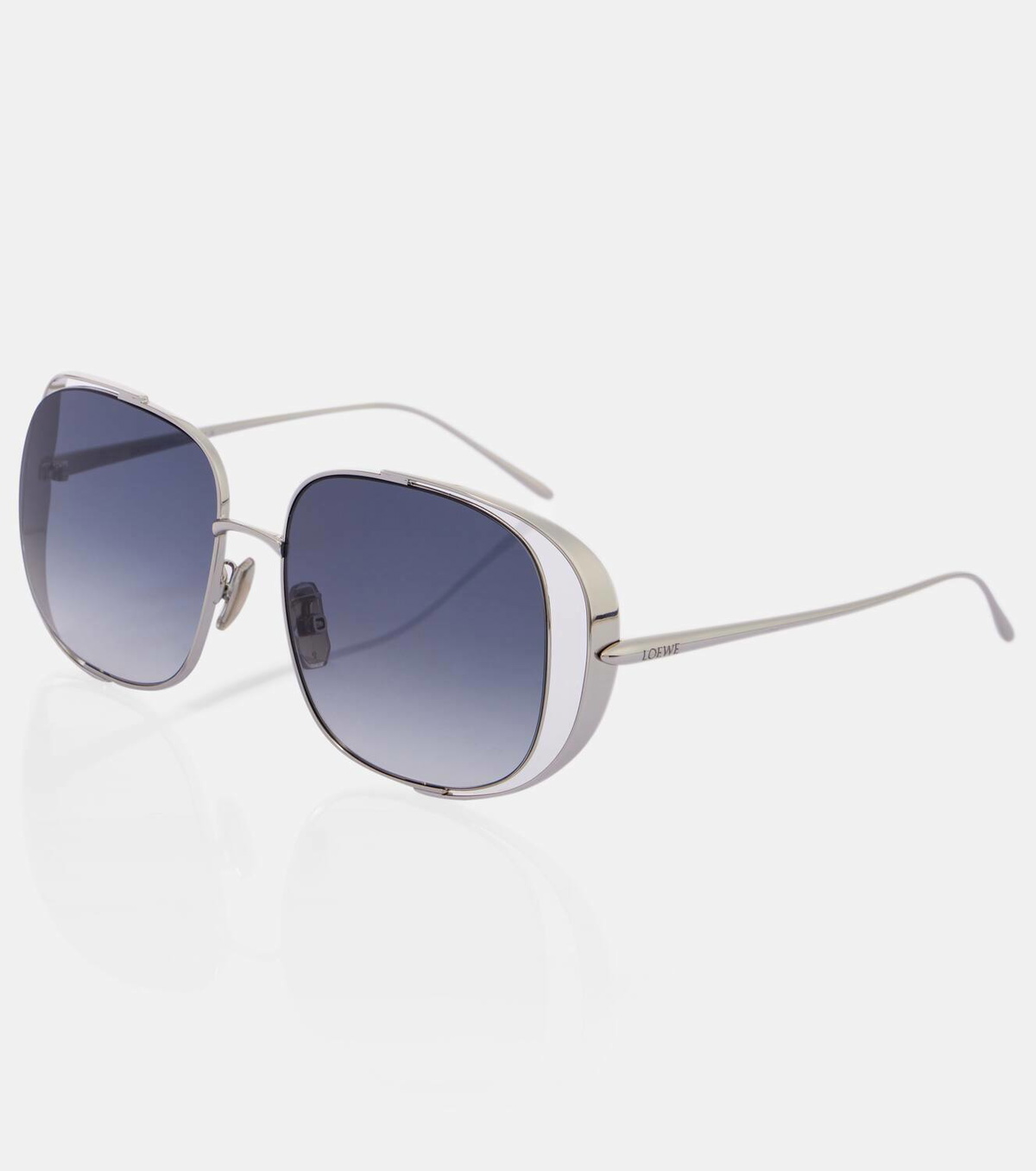 LOEWE サングラス ブルーグレーメタル フラワー サングラス ブルー - LOEWE