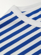 nanamica - Striped COOLMAX Cotton-Blend Jersey T-Shirt - Blue