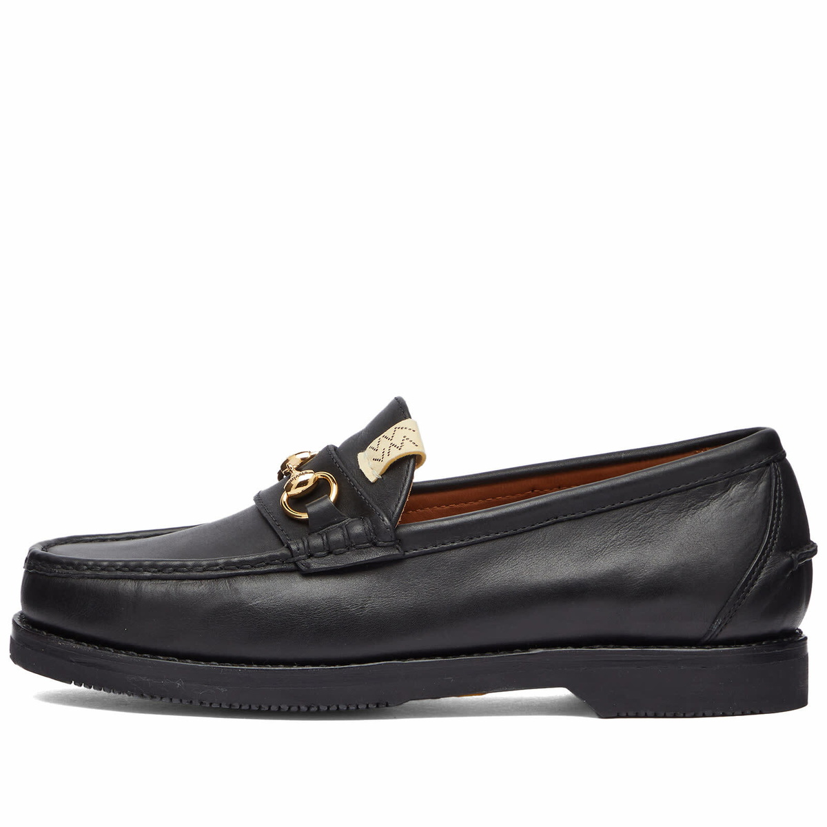 Visvim Men's Vivism Abarth Folk Moc in Black Visvim