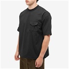 DAIWA Men's Tech Mil Pocket T-Shirt in Black