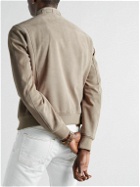 TOM FORD - Members Only Slim-Fit Suede Jacket - Neutrals