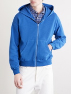 Visvim - Jumbo Cotton-Jersey Zip-Up Hoodie - Blue