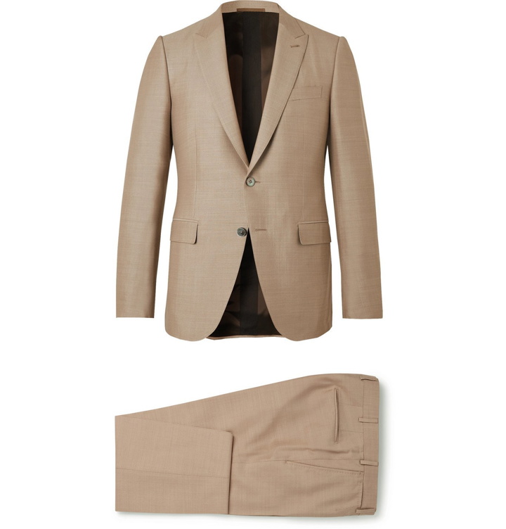 Photo: Ermenegildo Zegna - Slim-Fit Silk and Wool-Blend Suit - Neutrals