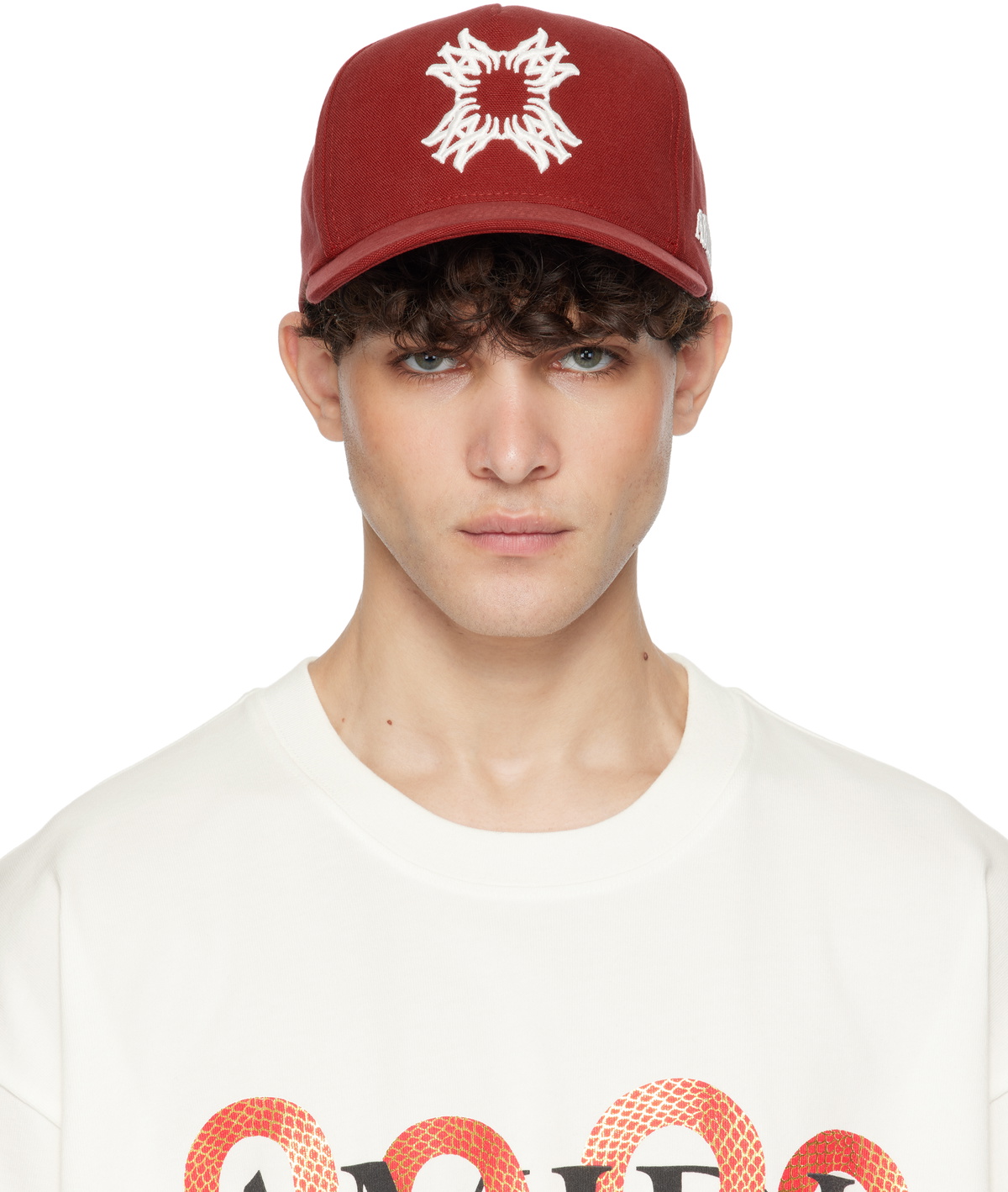 AMIRI Red 'MA' Quad Canvas Cap Amiri