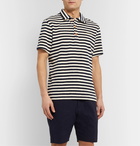 Missoni - Striped Cotton-Blend Terry Polo Shirt - Blue