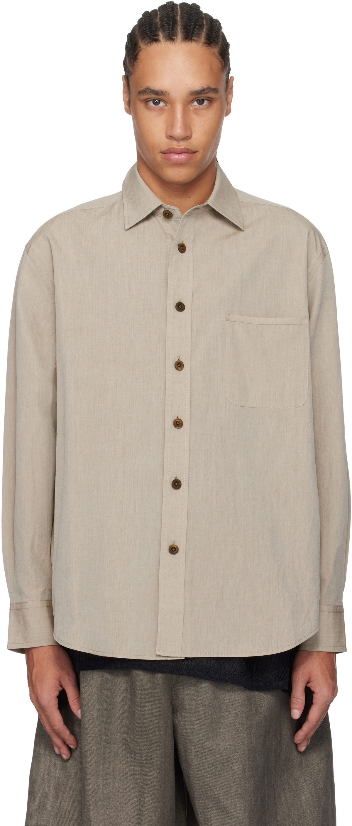 Aviva Jifei Xue Beige Easy Shirt
