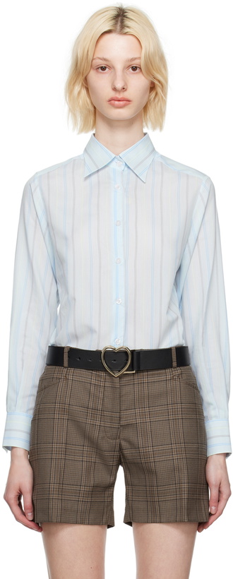 Photo: Ernest W. Baker Blue Pinstripe Shirt