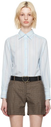 Ernest W. Baker Blue Pinstripe Shirt