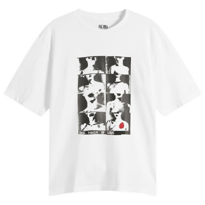 Photo: ACMH by Magic Castles Men's x Optimo Power of Love T-Shirt in White