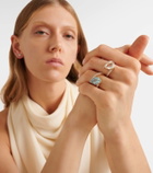 Mateo Slanted 14kt gold ring with topaz