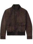 Incotex - Montedoro Padded Suede Jacket - Brown