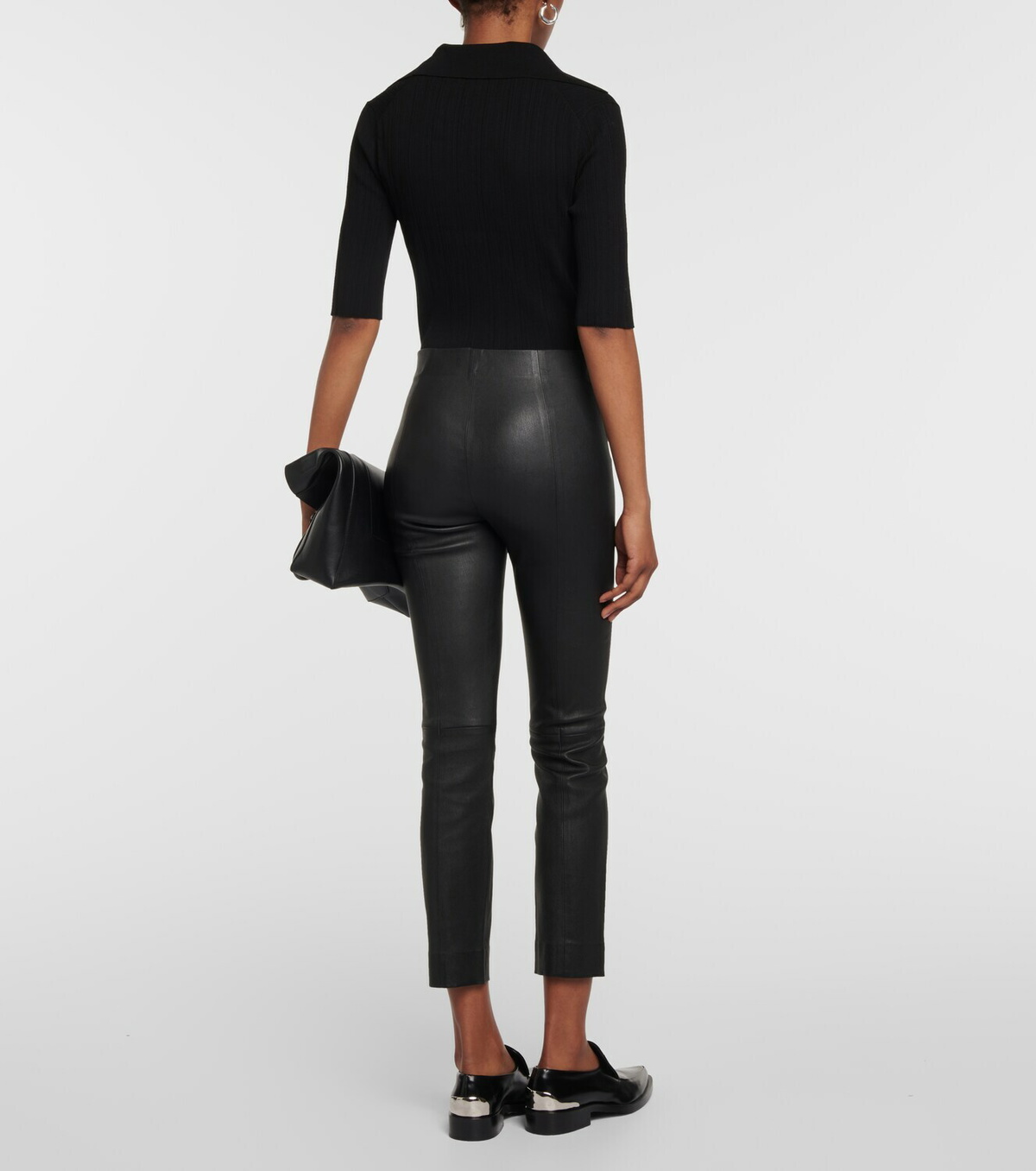 Vince Cropped slim leather pants Vince