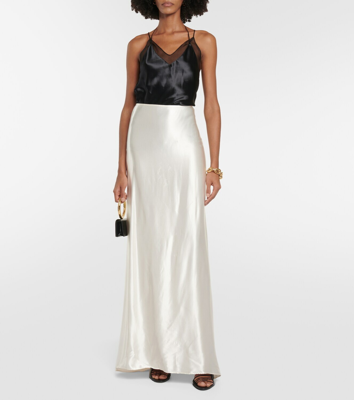【送料&関税込】Ferragamo Skirt Ferragamo Bridal satin maxi skirt Salvatore Ferragamo