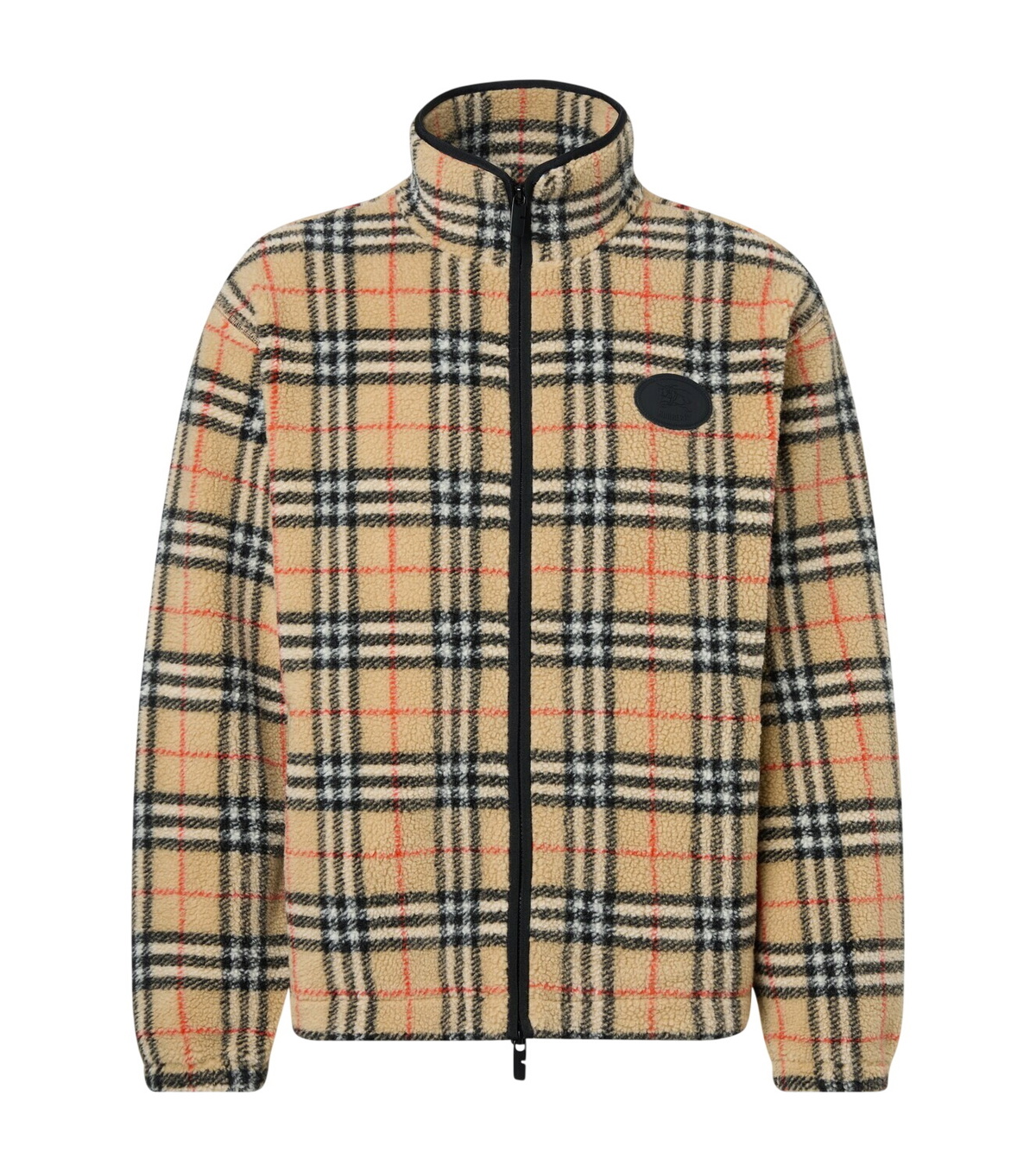 Burberry Burberry Check wool-blend zip-up jacket Burberry