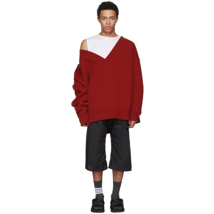 Photo: Raf Simons Red Classic Oversized Sweater 
