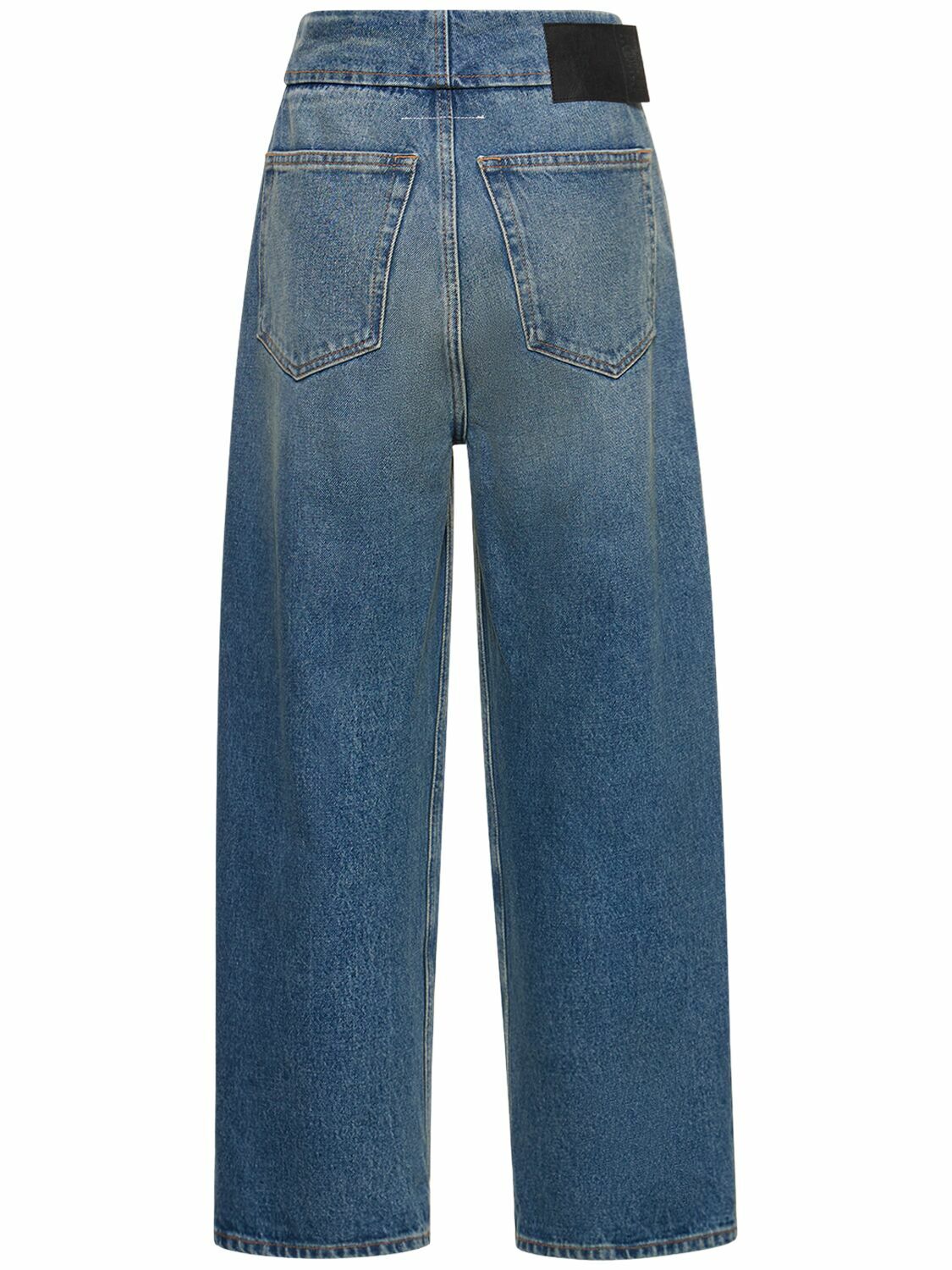 エムエムシックス リアーナジーンズ ネイビー MM6 MAISON MARGIELA - Rihanna High Rise Cotton Denim Jeans
