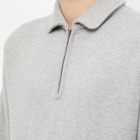 Beams Plus Men's Half Zip Crew Sweat in Grey