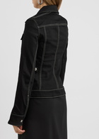 Courrèges Stretch-denim Jacket Black And White