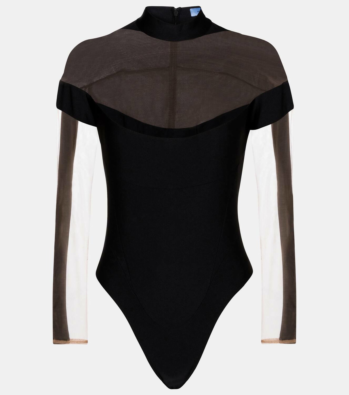 Mugler Paneled mesh bodysuit