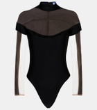 Mugler Paneled mesh bodysuit