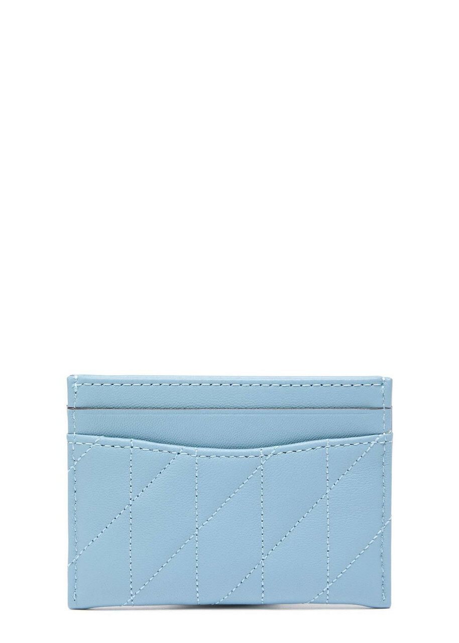 Coach Pillow Quilted Leather Card Holder - Light Blue - One Size