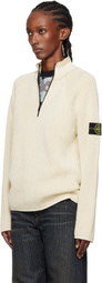 Stone Island Beige 5100024 Vanisé Full Rib RWS Wool Sweater