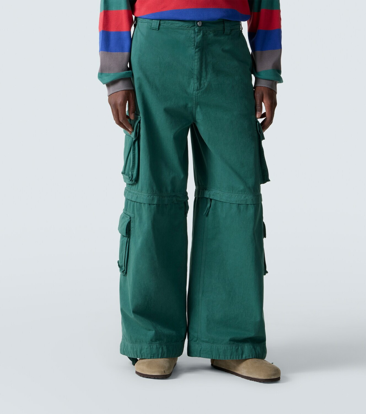 ERL High-rise cotton cargo pants