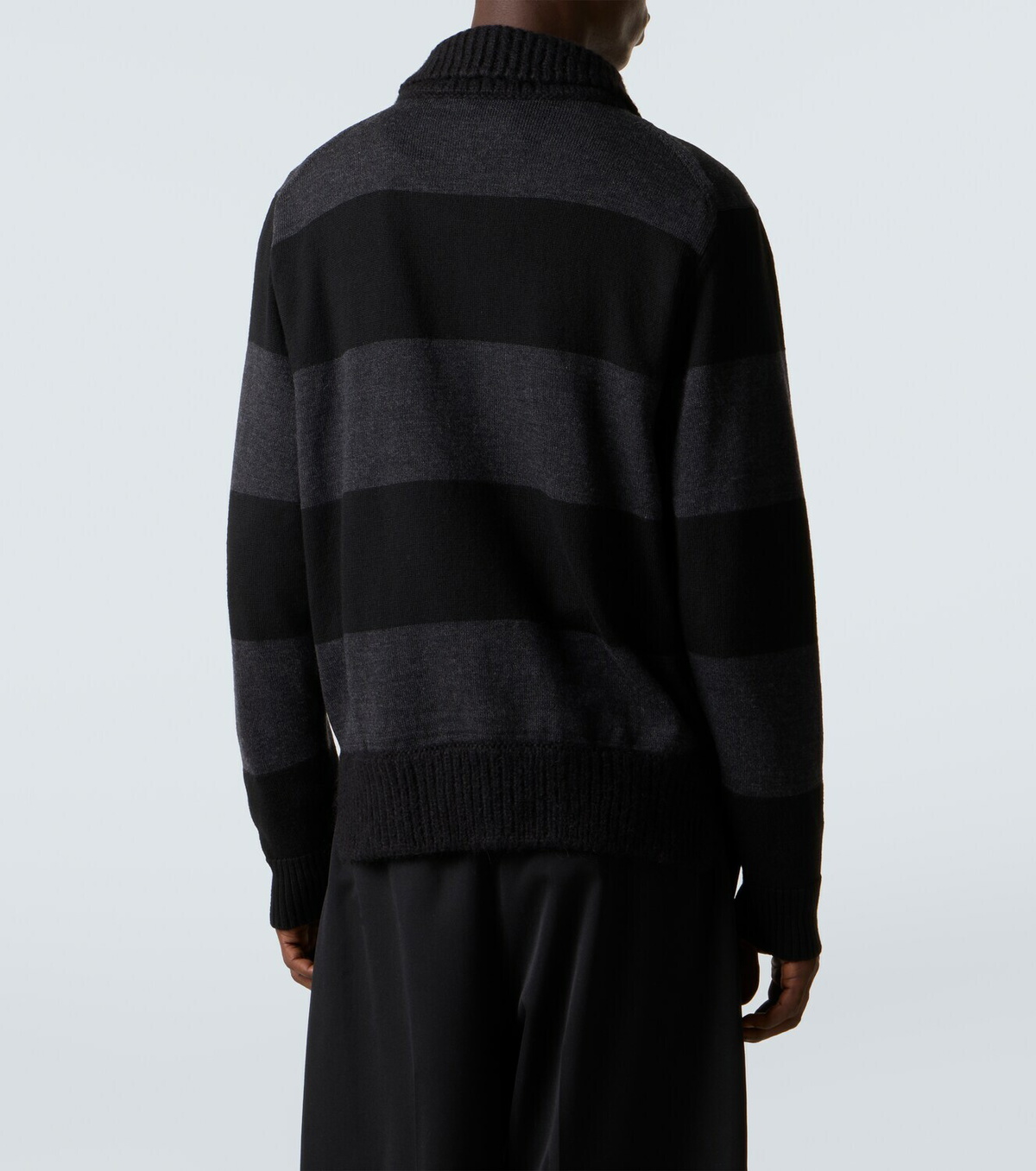 Simone Rocha Embellished striped wool cardigan