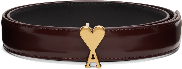 Photo: AMI Paris Brown Ami de Coeur Buckle Belt